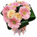 букет из кремовых роз и розовых гербер. Молдова